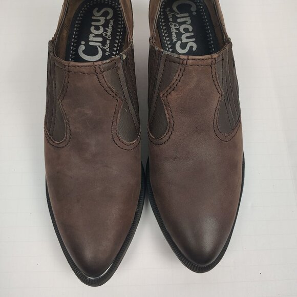 Circus by Sam Edelman Halton Western Booties Womens 8.5 Leather Boot - Picture 8 of 11